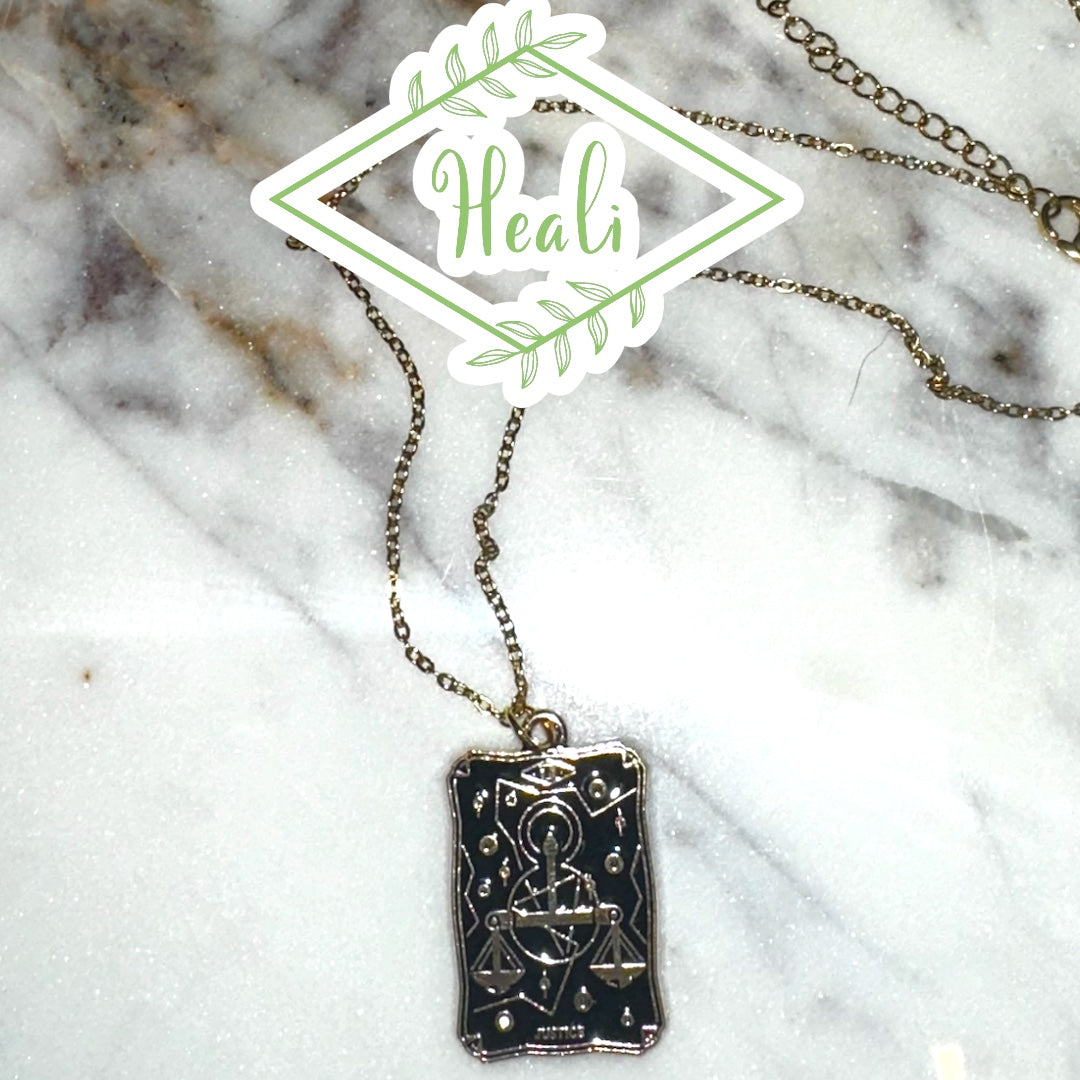Justice Tarot Necklace