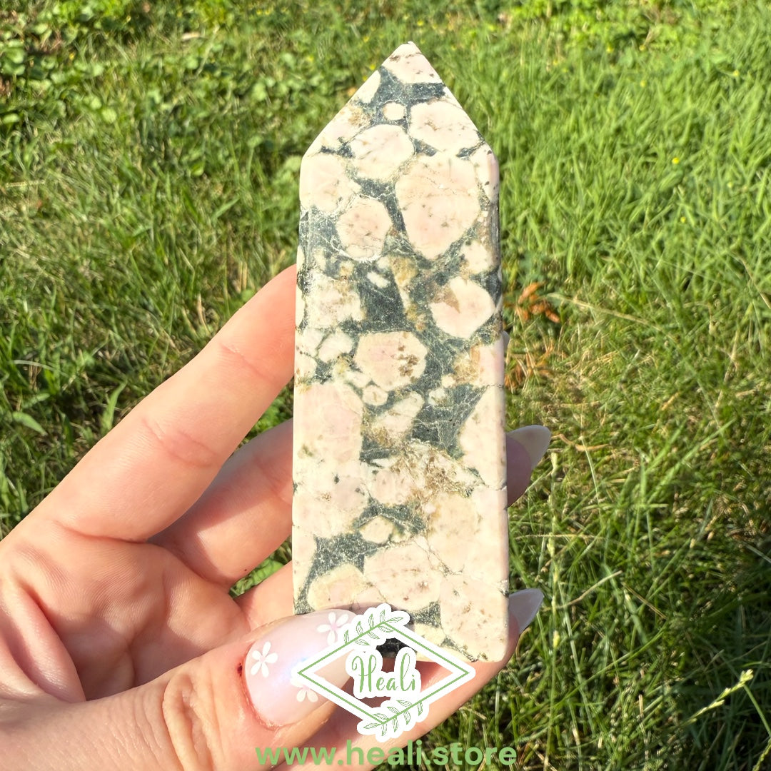 Pink Porphyry Jasper Small Tower