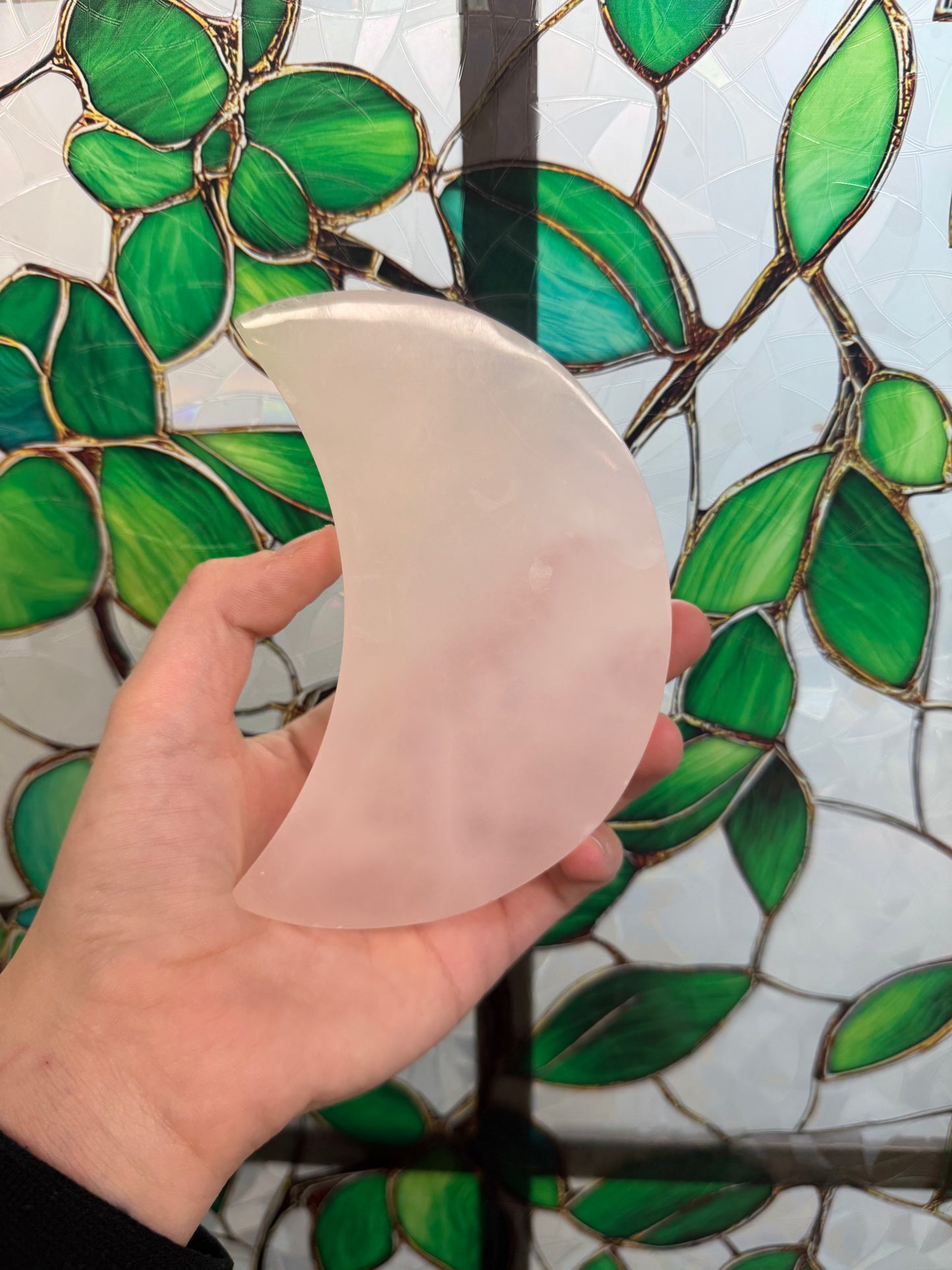 Pink Mangano Calcite Moon