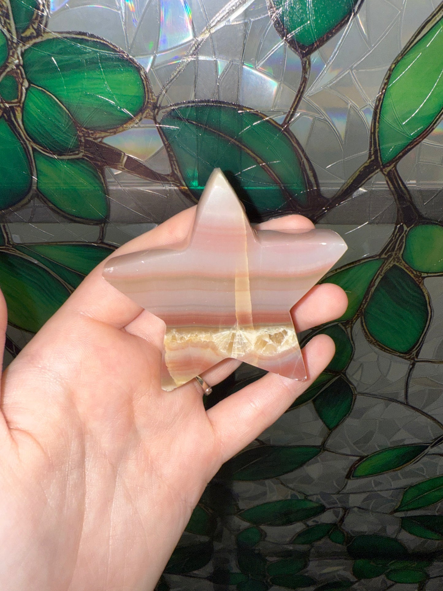 Pink Banded Calcite Star