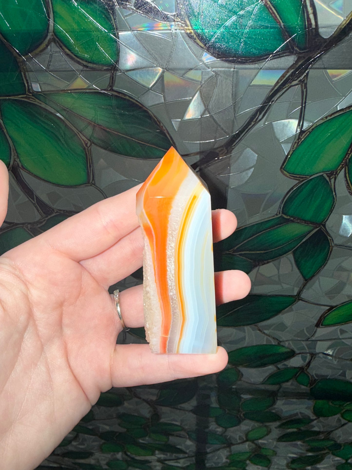 Carnelian Druzy Tower