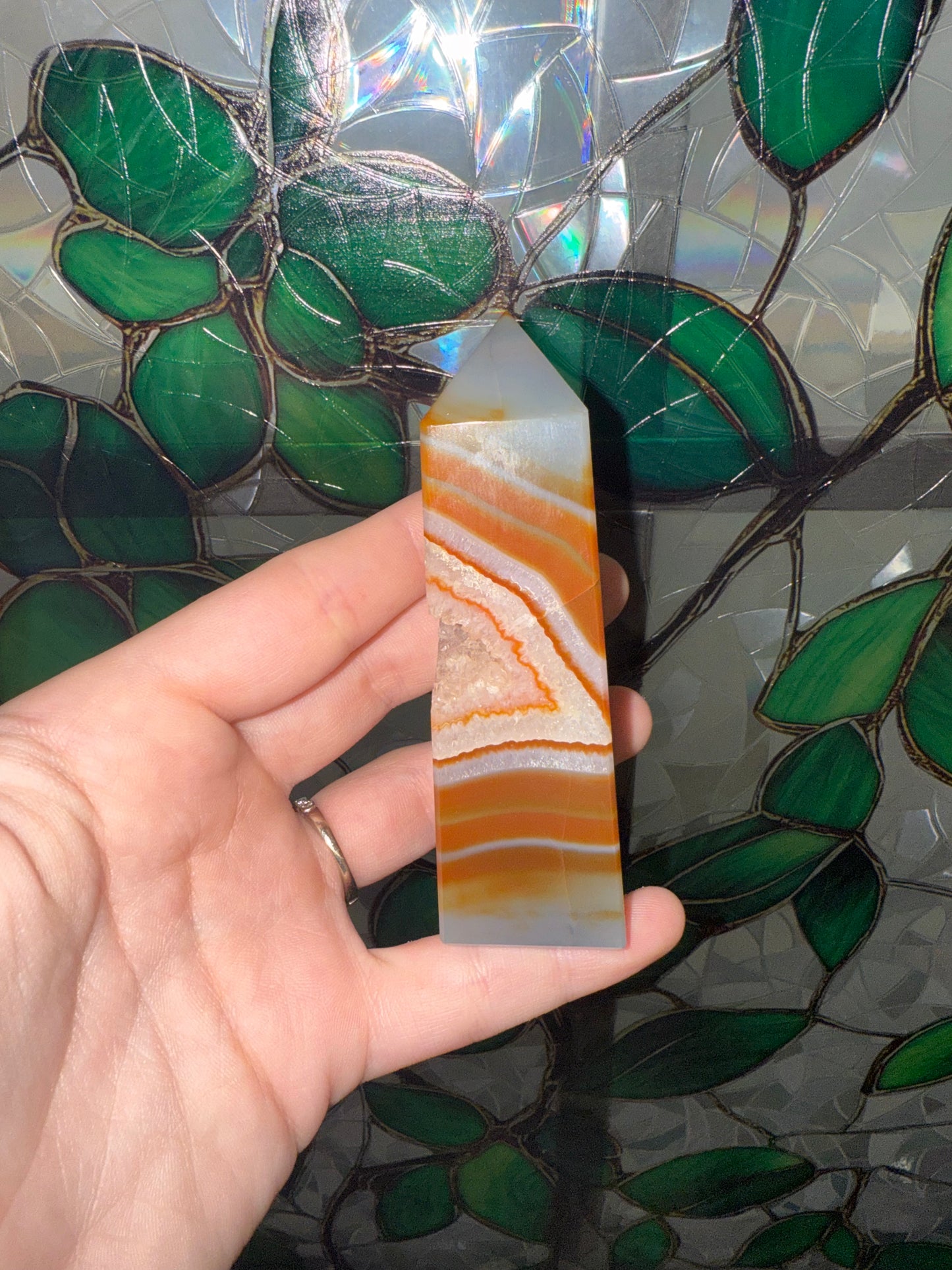 Carnelian Druzy Tower