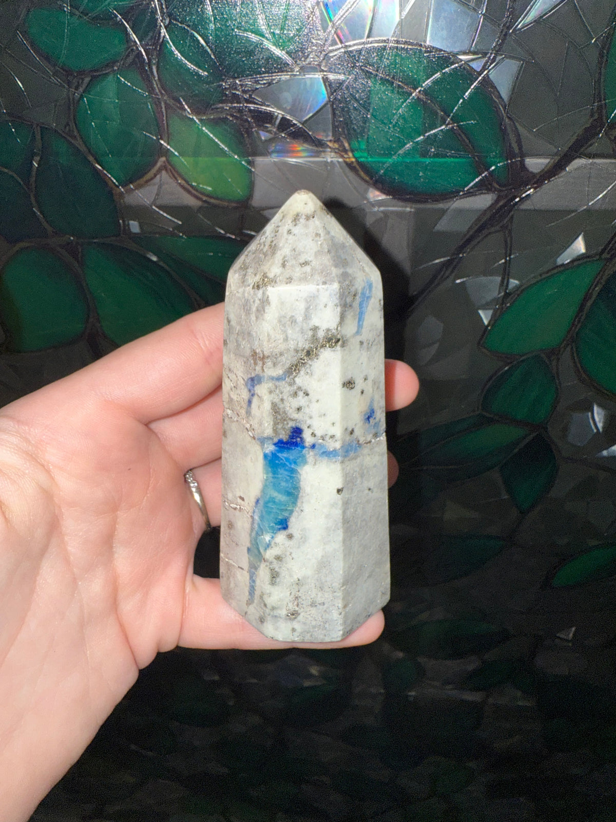 Sodalite & Azurite point