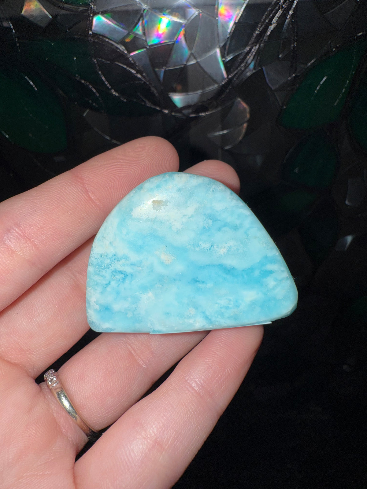 Blue Aragonite mini freeform