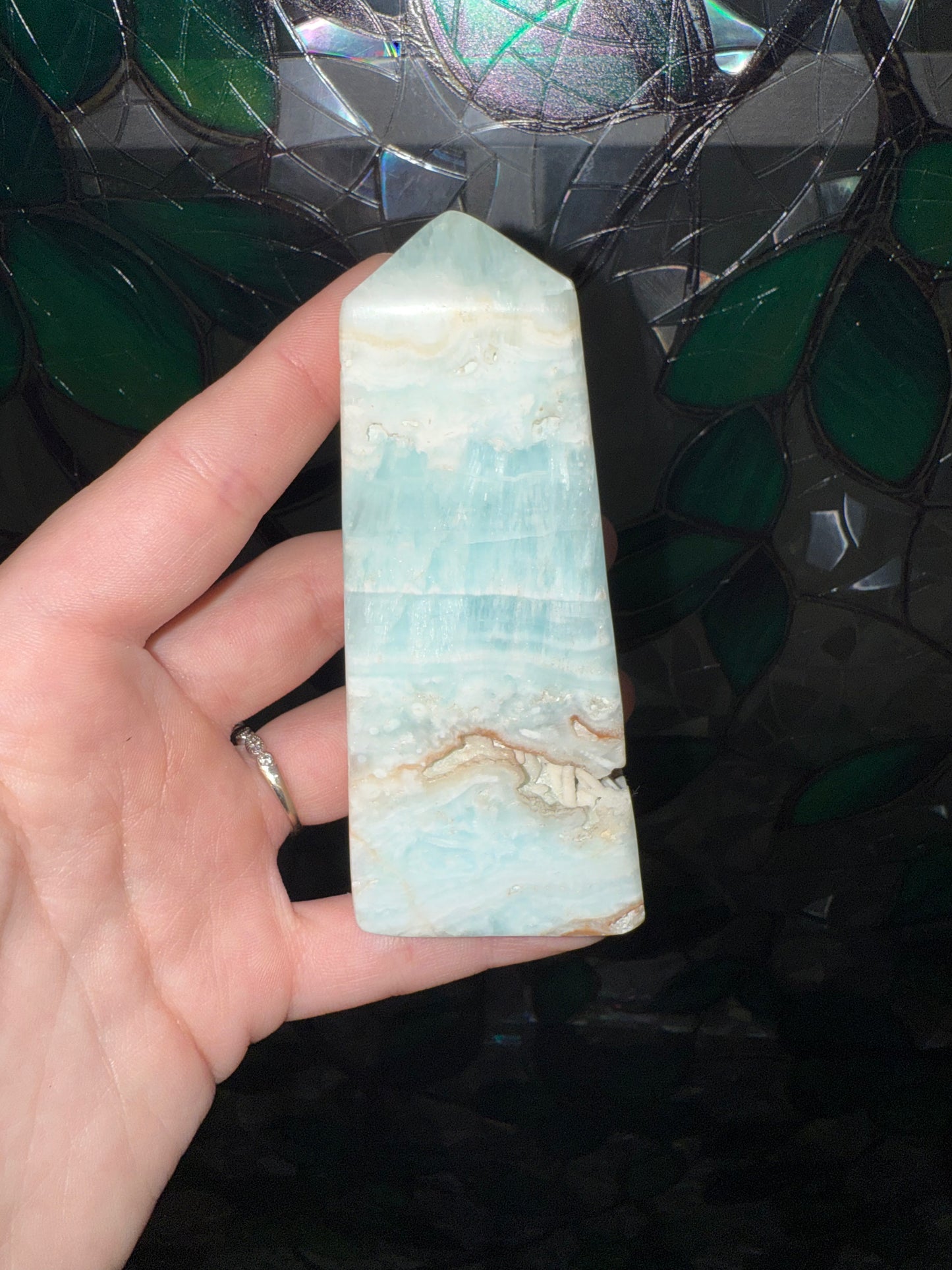 Blue Caribbean Calcite tower