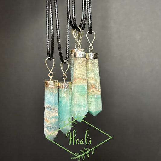 Blue Aragonite Pendants