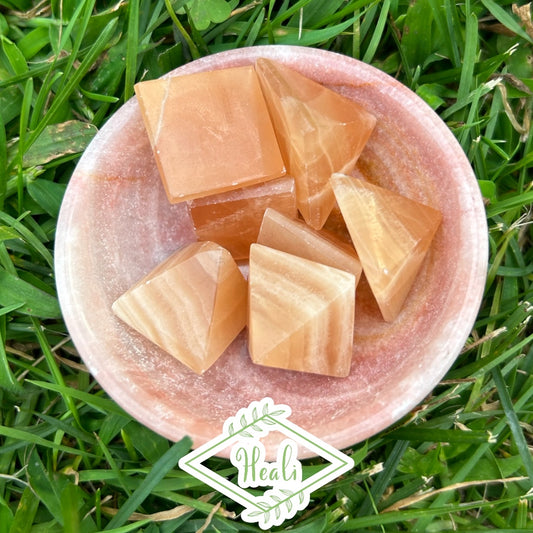 Honey Calcite Mini Pyramids