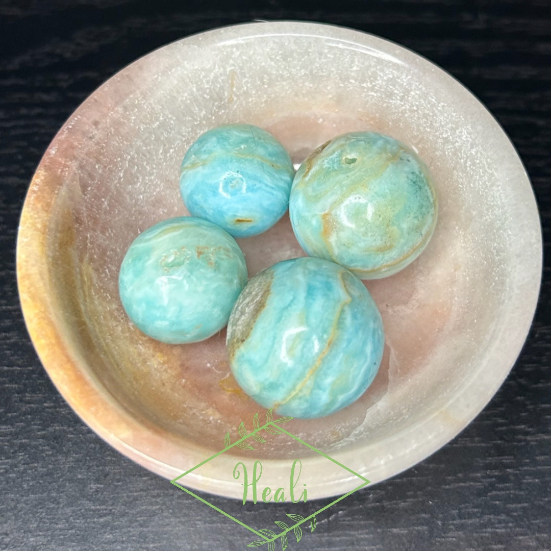 Blue  Aragonite Mini Spheres