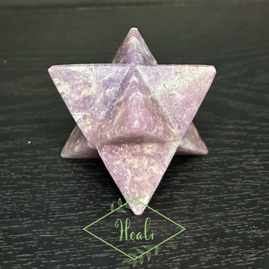 Lepidolite Merkaba Star