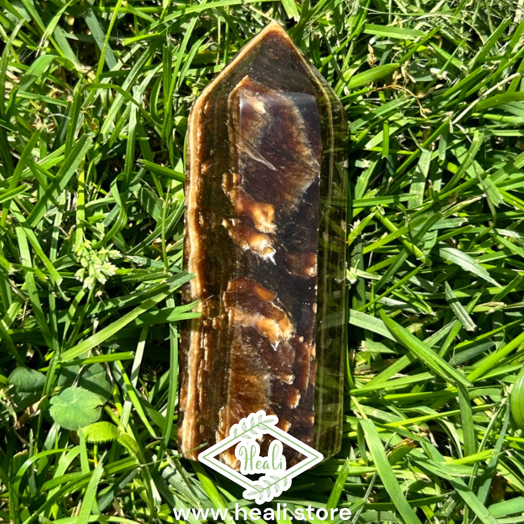 Chocolate Calcite Point - Small