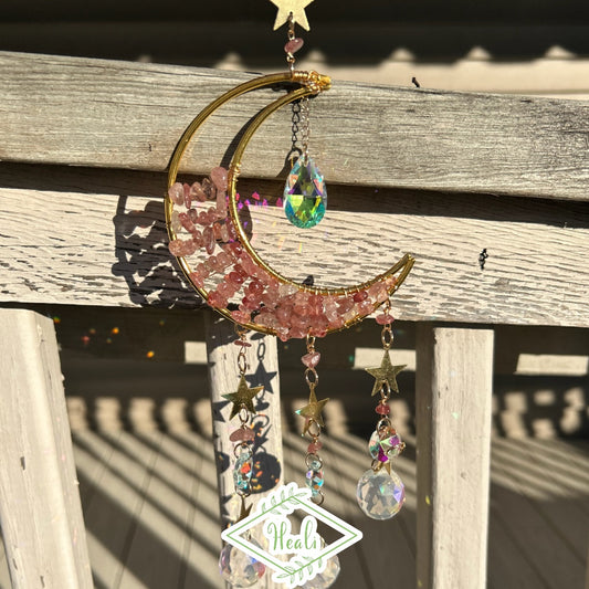 Strawberry Quartz Sun Catcher ☀️