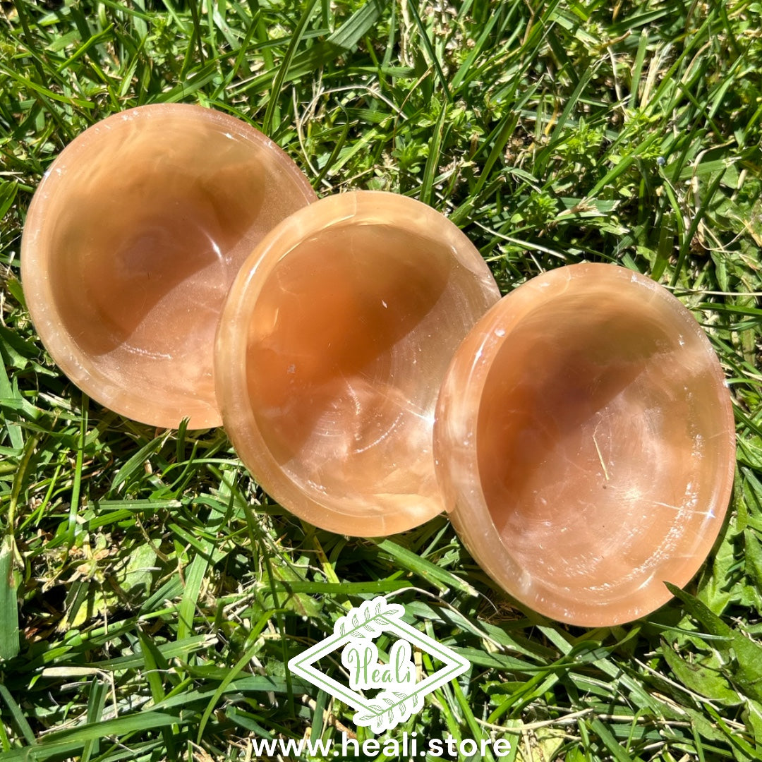 Honey Calcite Bowls - Small