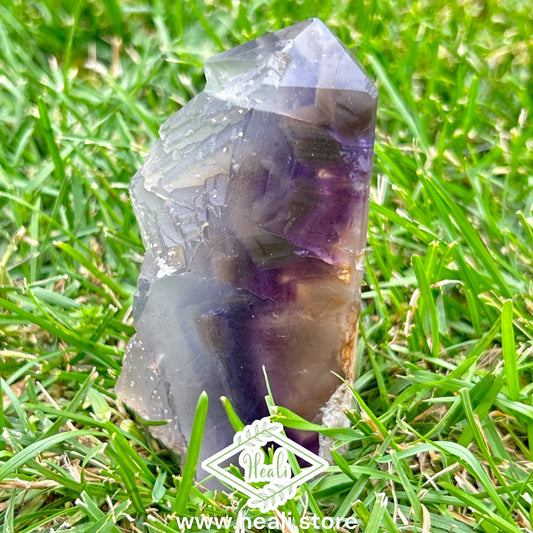 Fluorite Tower - Medium (half polished / half raw)