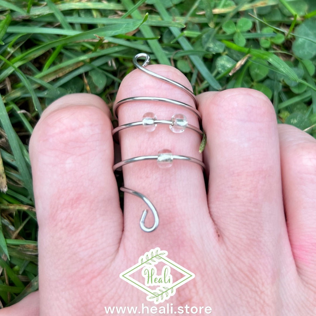 Aura Spiral Adjustable Rings (made to order, all sizes available)