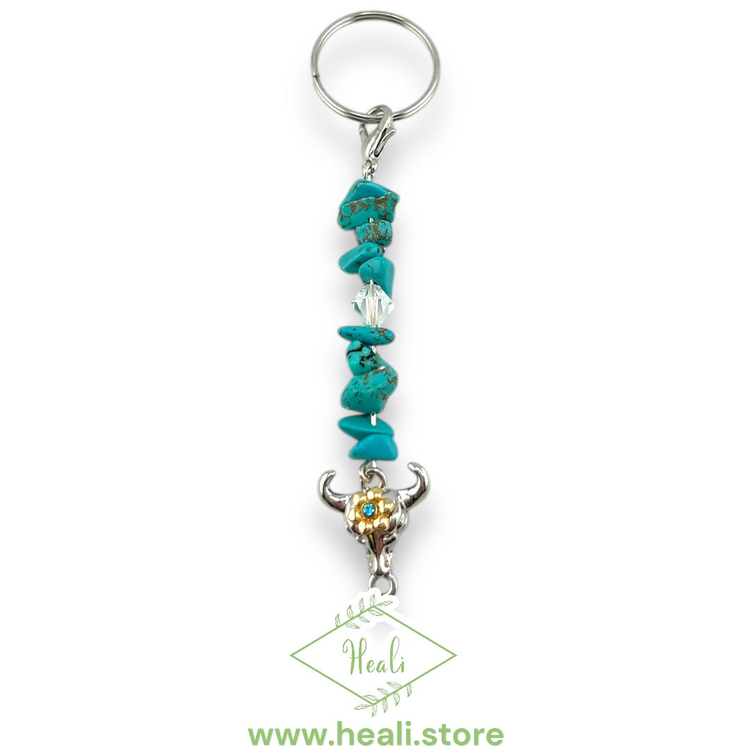 Bull Key Chain (Turquoise)