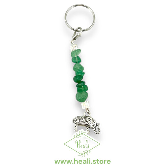 Elephant Key Chain 🐘 (Green Aventurine)