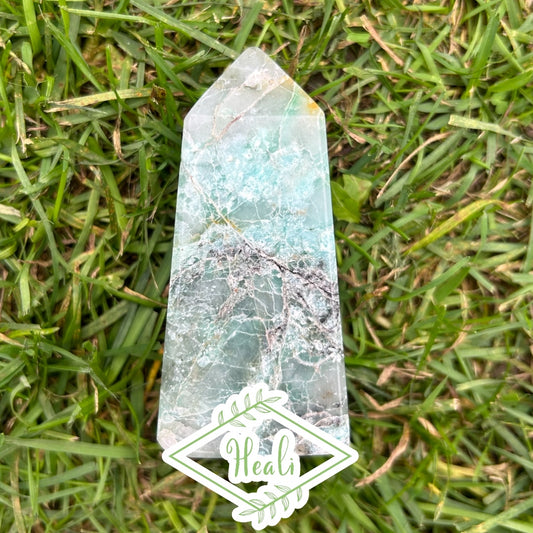 Turquoise with Quartz Tower