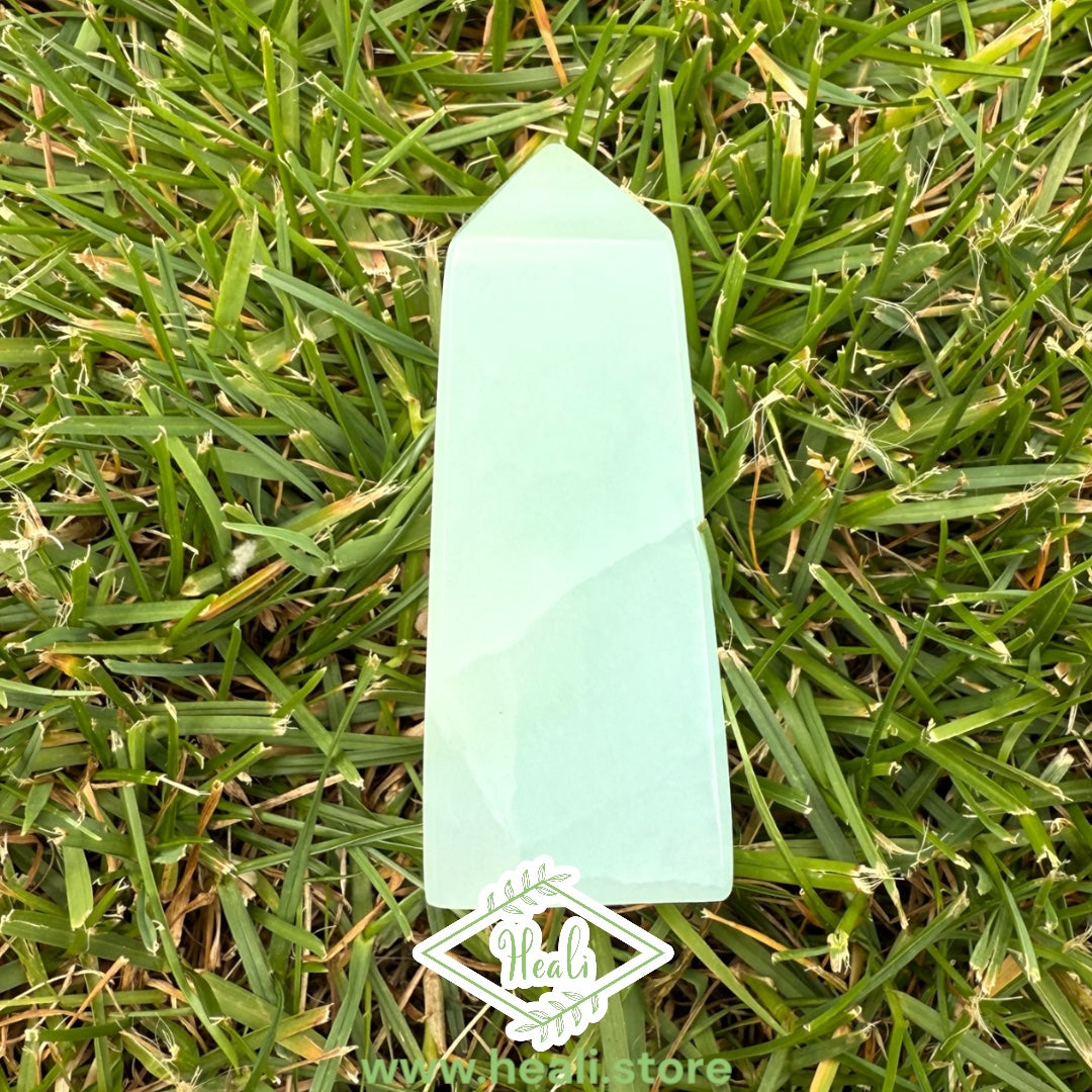 Pistachio Calcite Small Tower - Home + Altar Decor - Crystal Tower