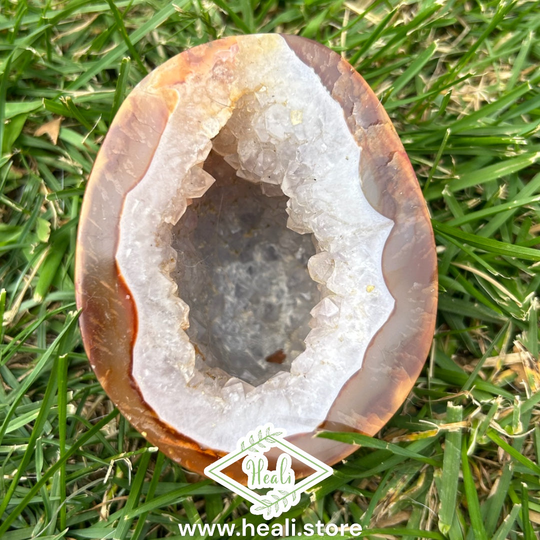 Carnelian Egg w Druzy