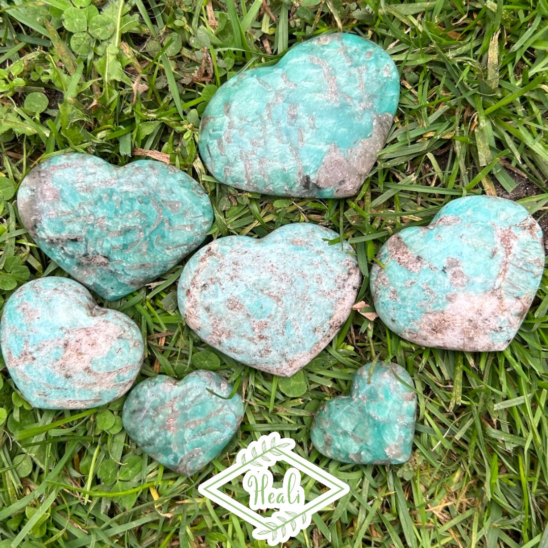 Amazonite Hearts