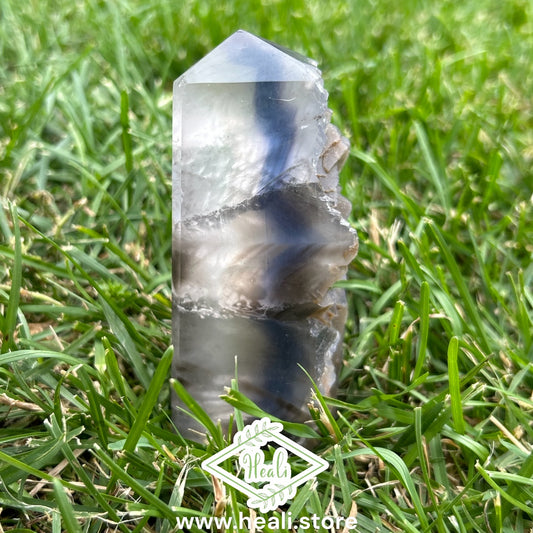 Fluorite Tower - Medium (half polished/half raw)