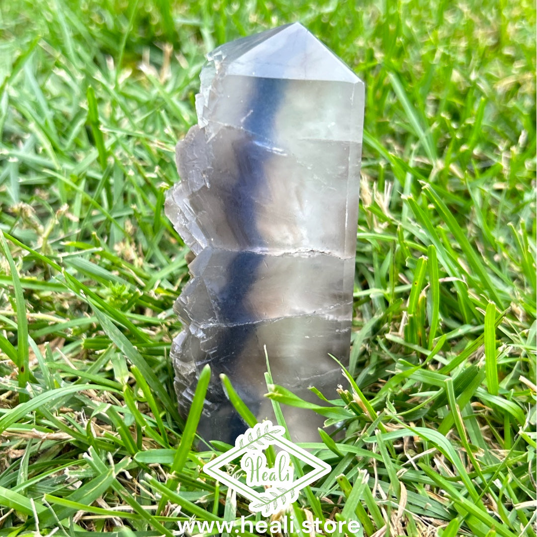 Fluorite Tower - Medium (half polished/half raw)