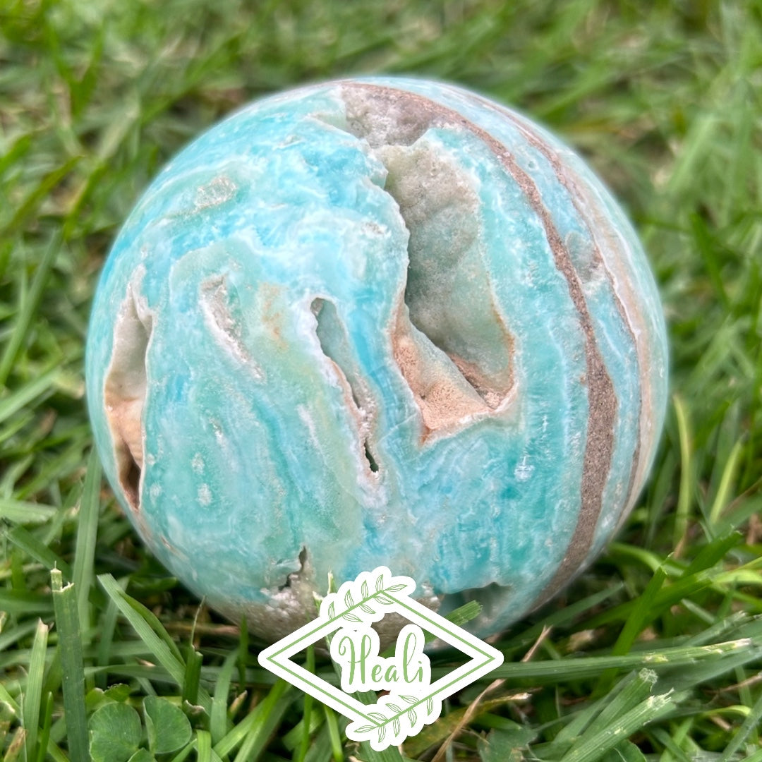 Blue Aragonite Druzy Sphere