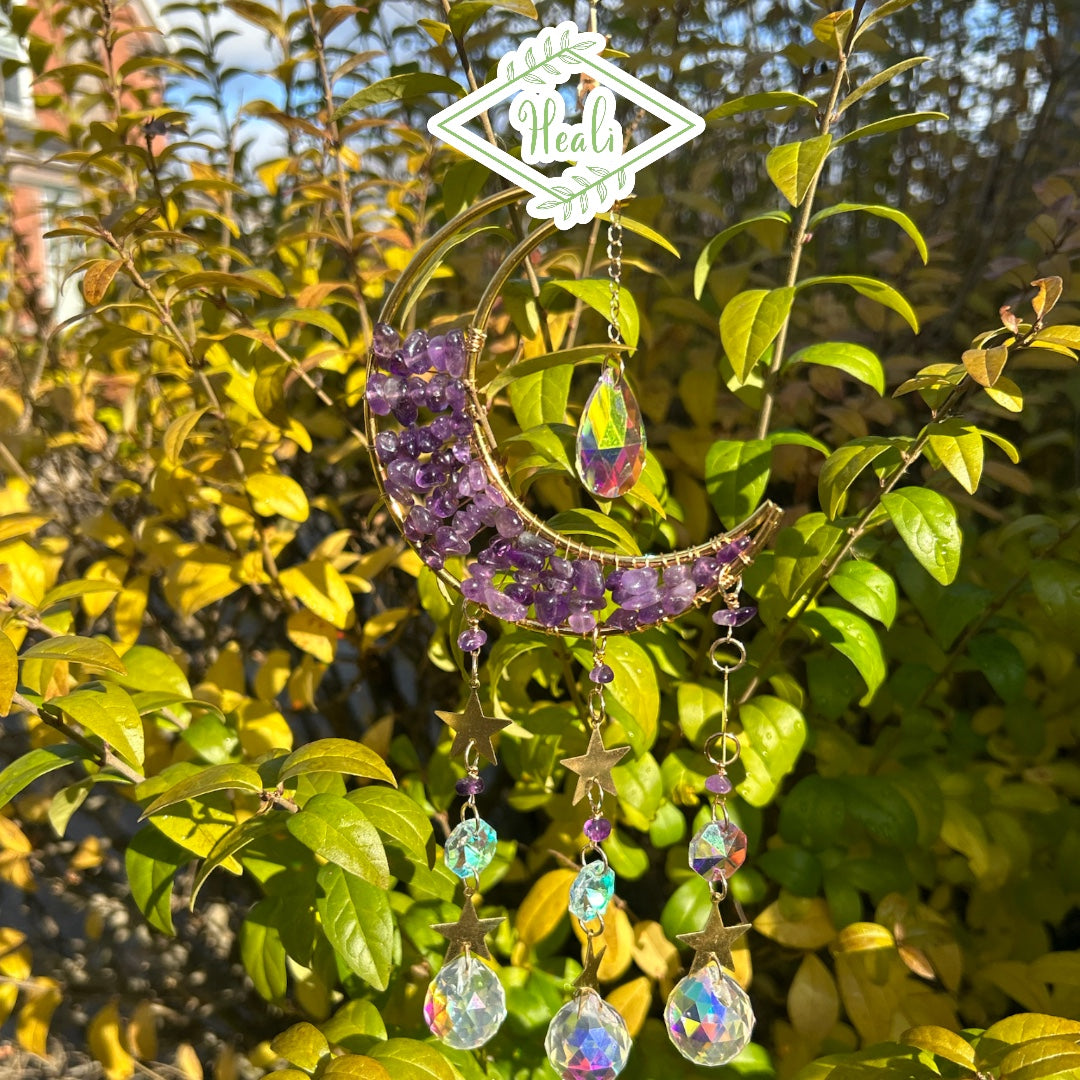 Amethyst Moon Sun Catcher - Small