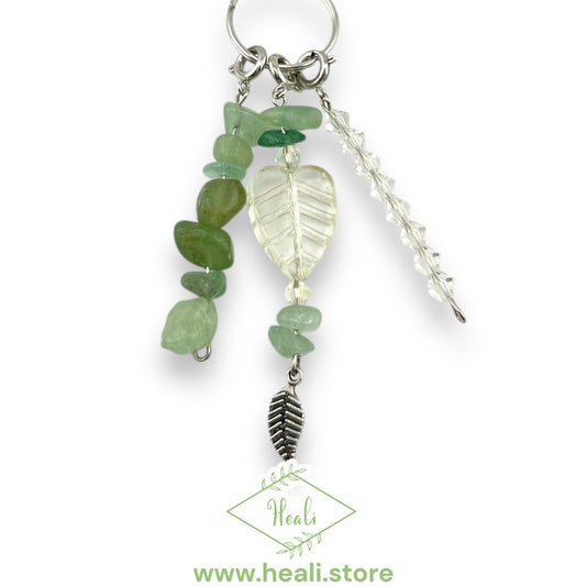 Leaf Key Chain🌱 (Green Aventurine)