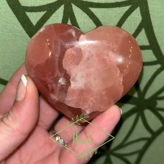 Rose Calcite Heart