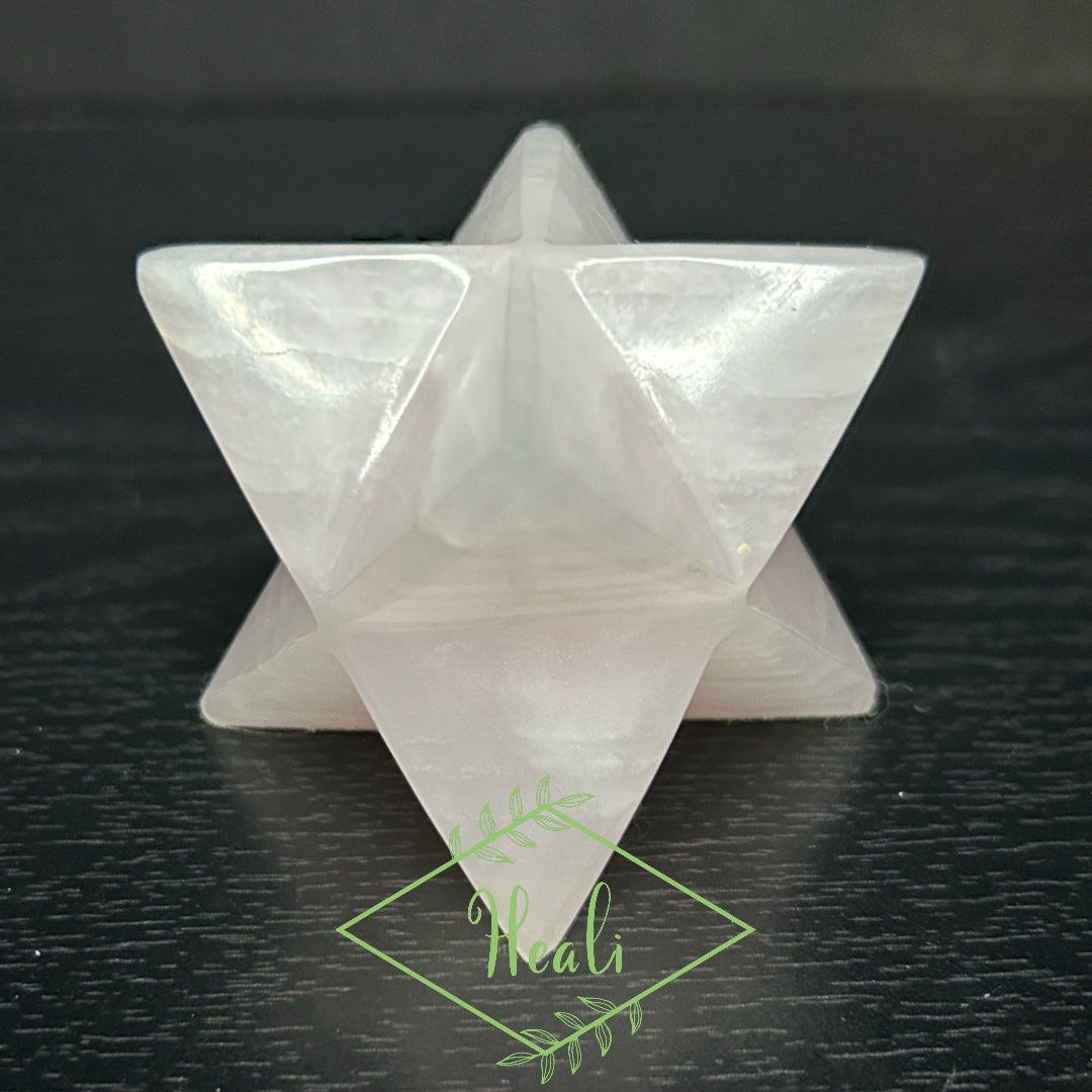 Pink Calcite Merkaba Star