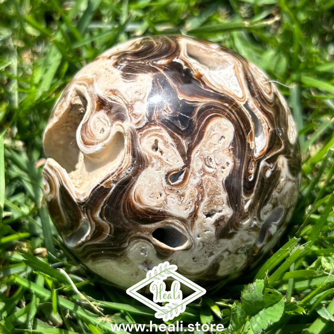 Chocolate Calcite Sphere - Small