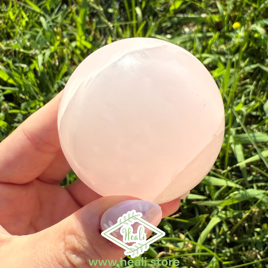 Pink Mangano Calcite Small Sphere