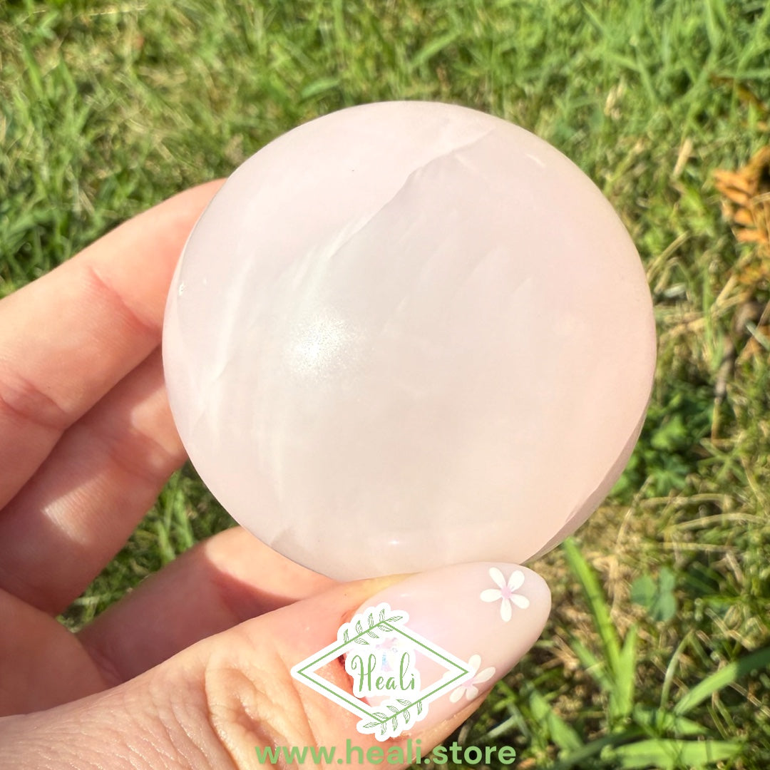 Pink Mangano Calcite Small Sphere