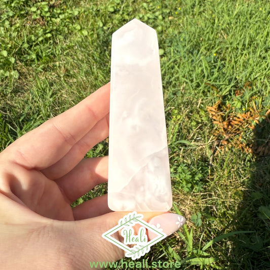Pink Mangano Calcite Small Tower
