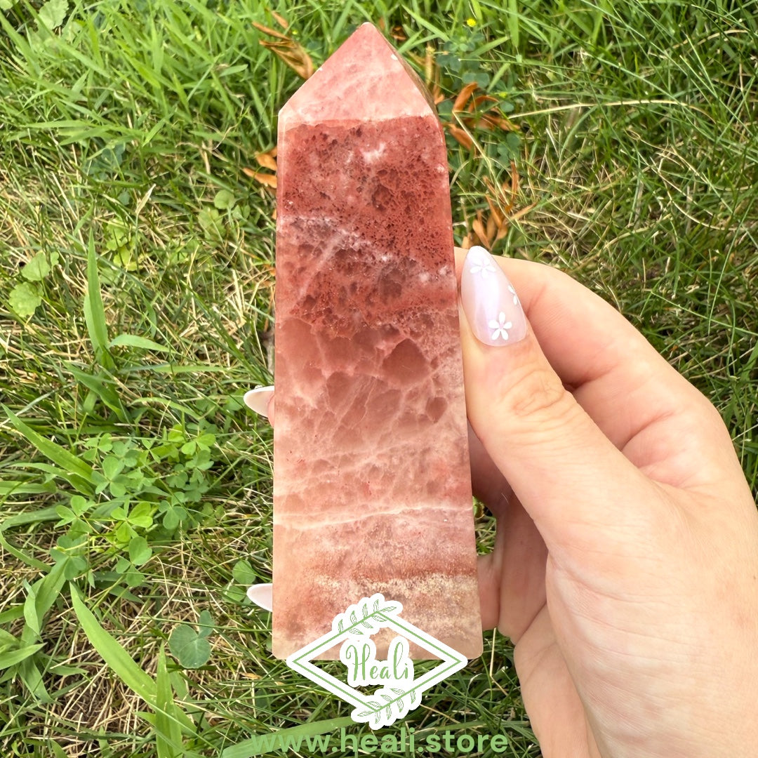Rose Calcite Medium Tower