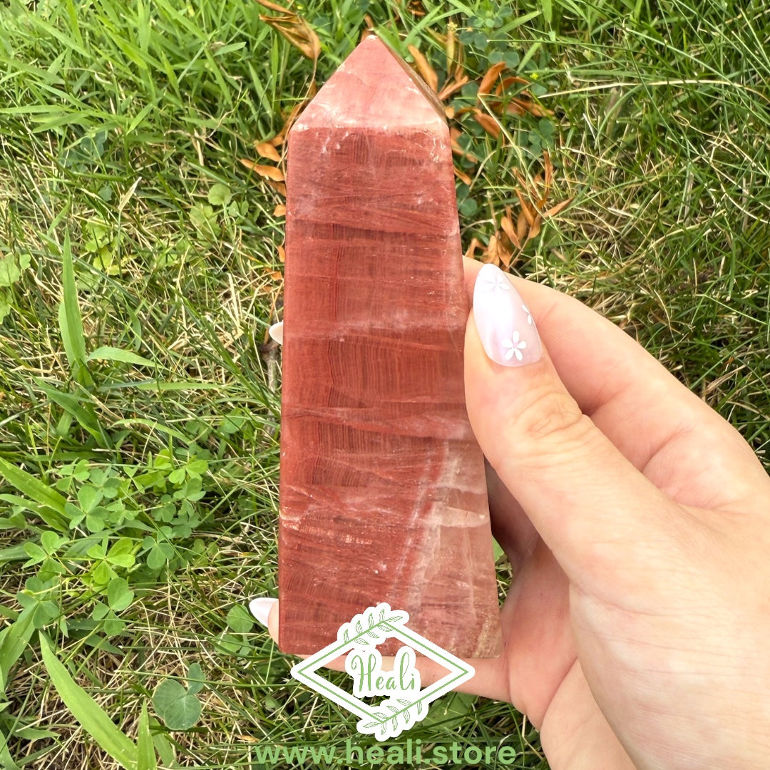Rose Calcite Medium Tower