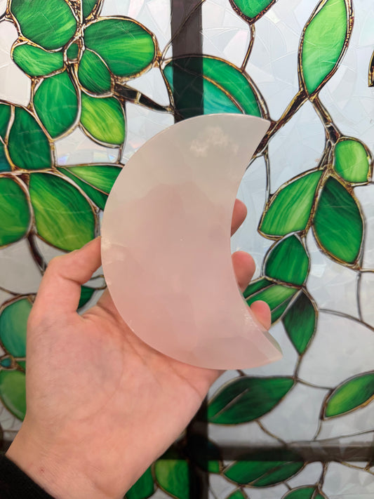 Pink Mangano Calcite Moon
