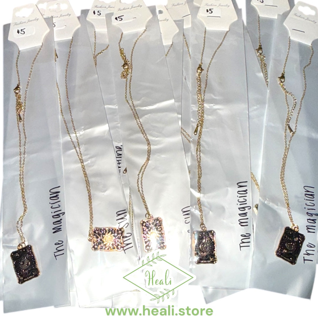 Tarot Necklaces - Black & Gold
