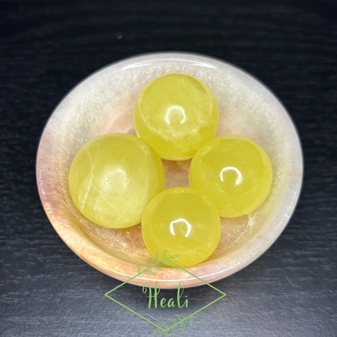 Lemon Calcite Mini Spheres