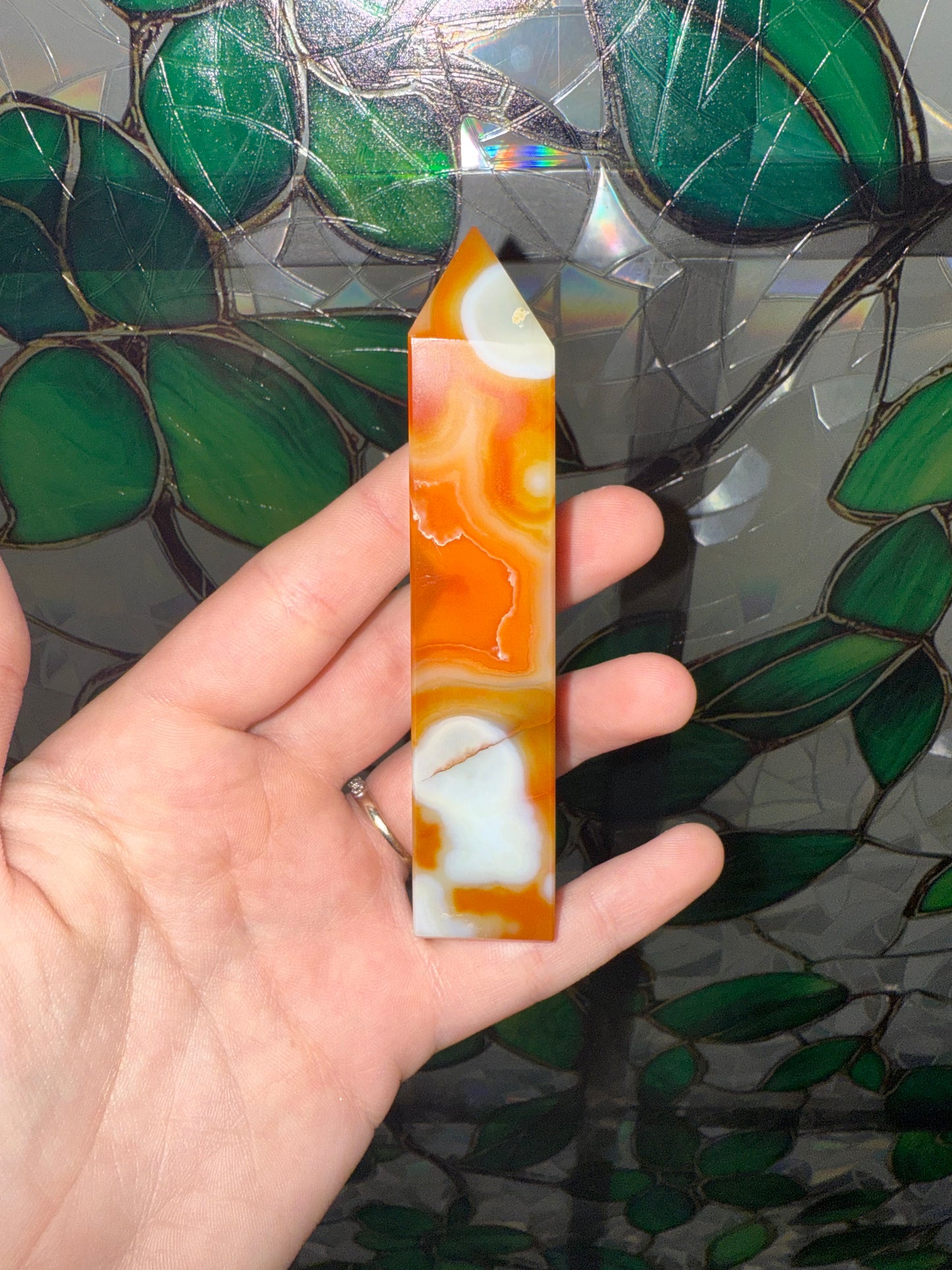 Carnelian Druzy Tower