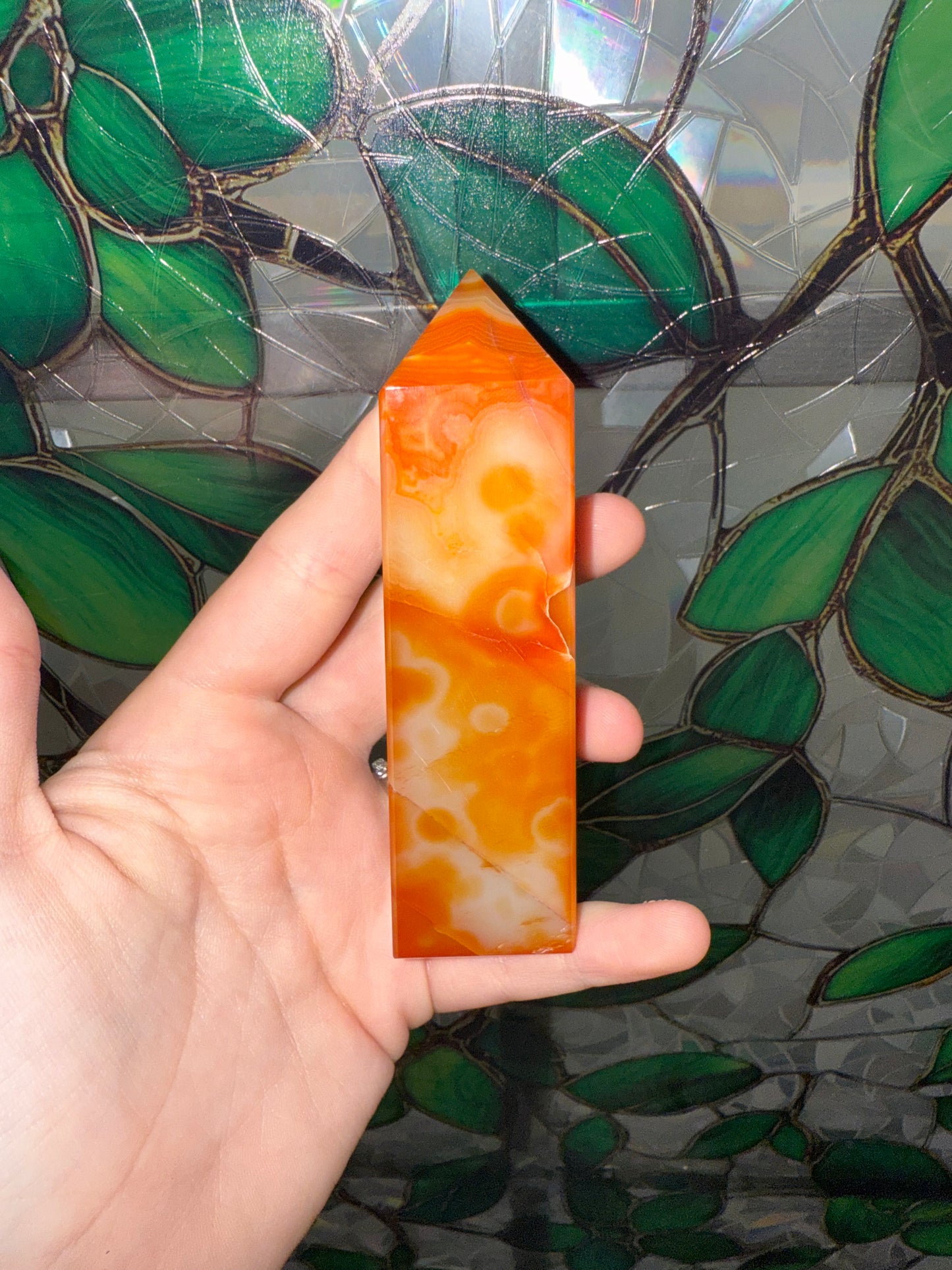 Carnelian Druzy Tower