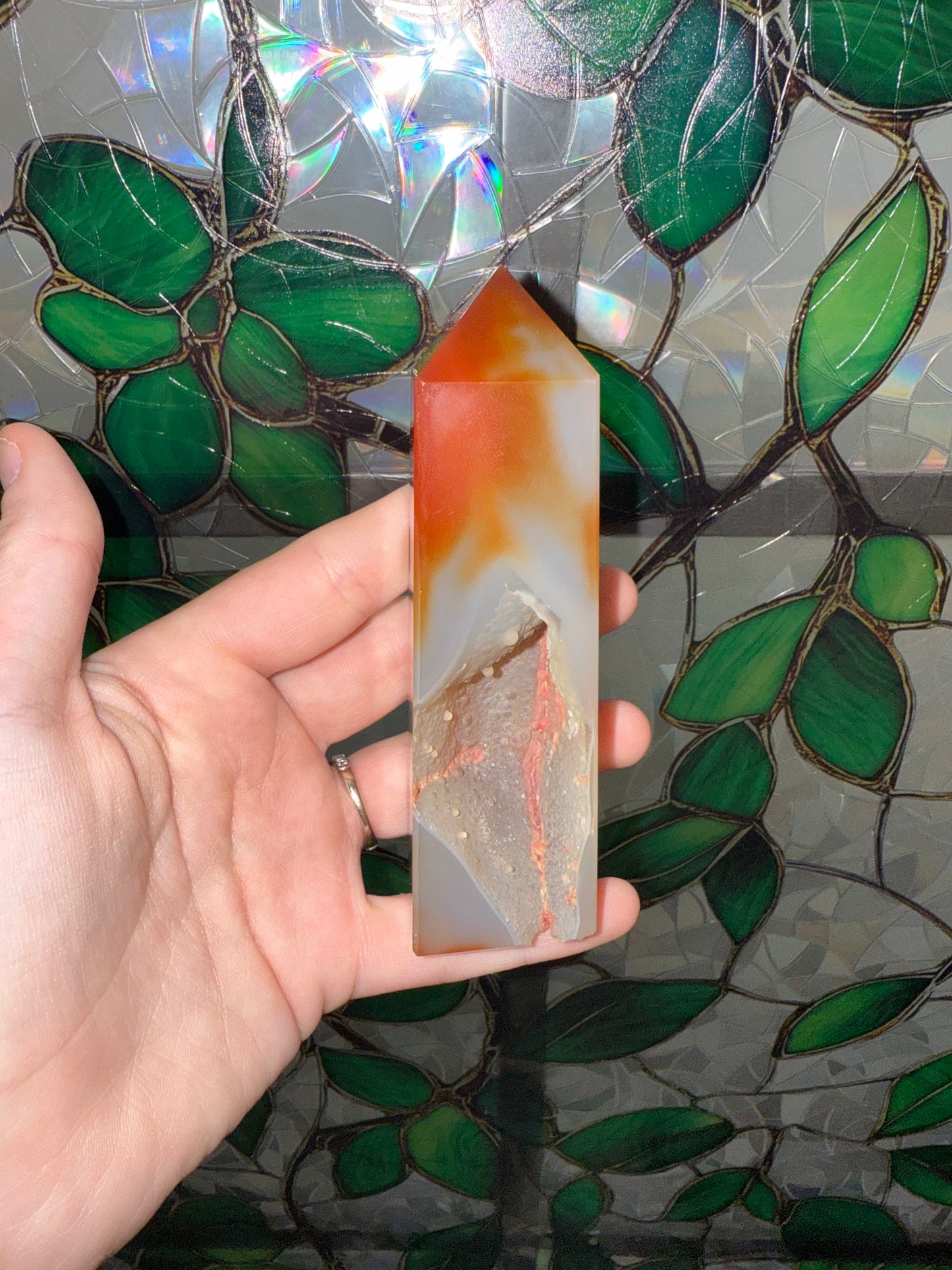 Carnelian Druzy Tower
