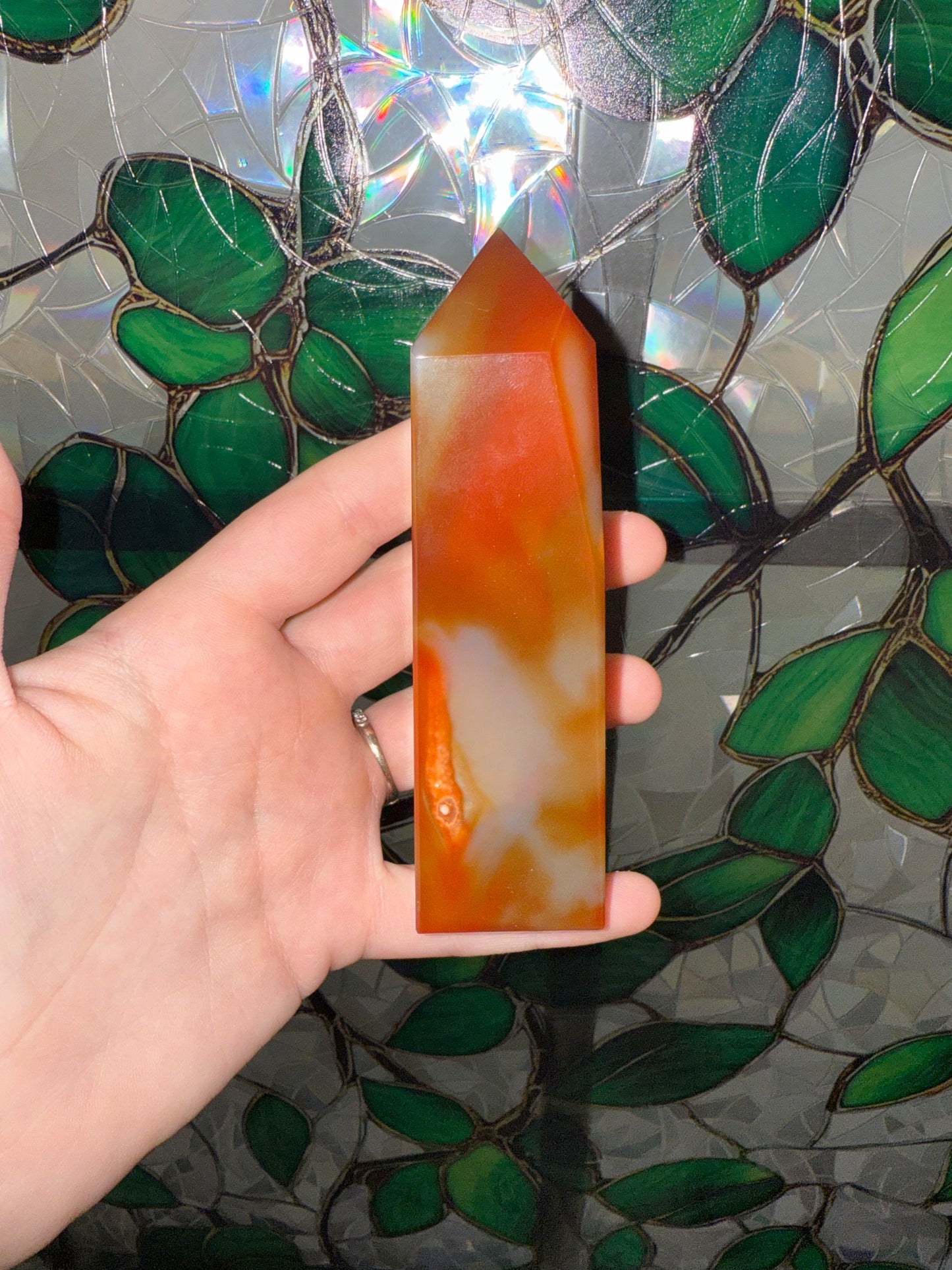Carnelian Druzy Tower