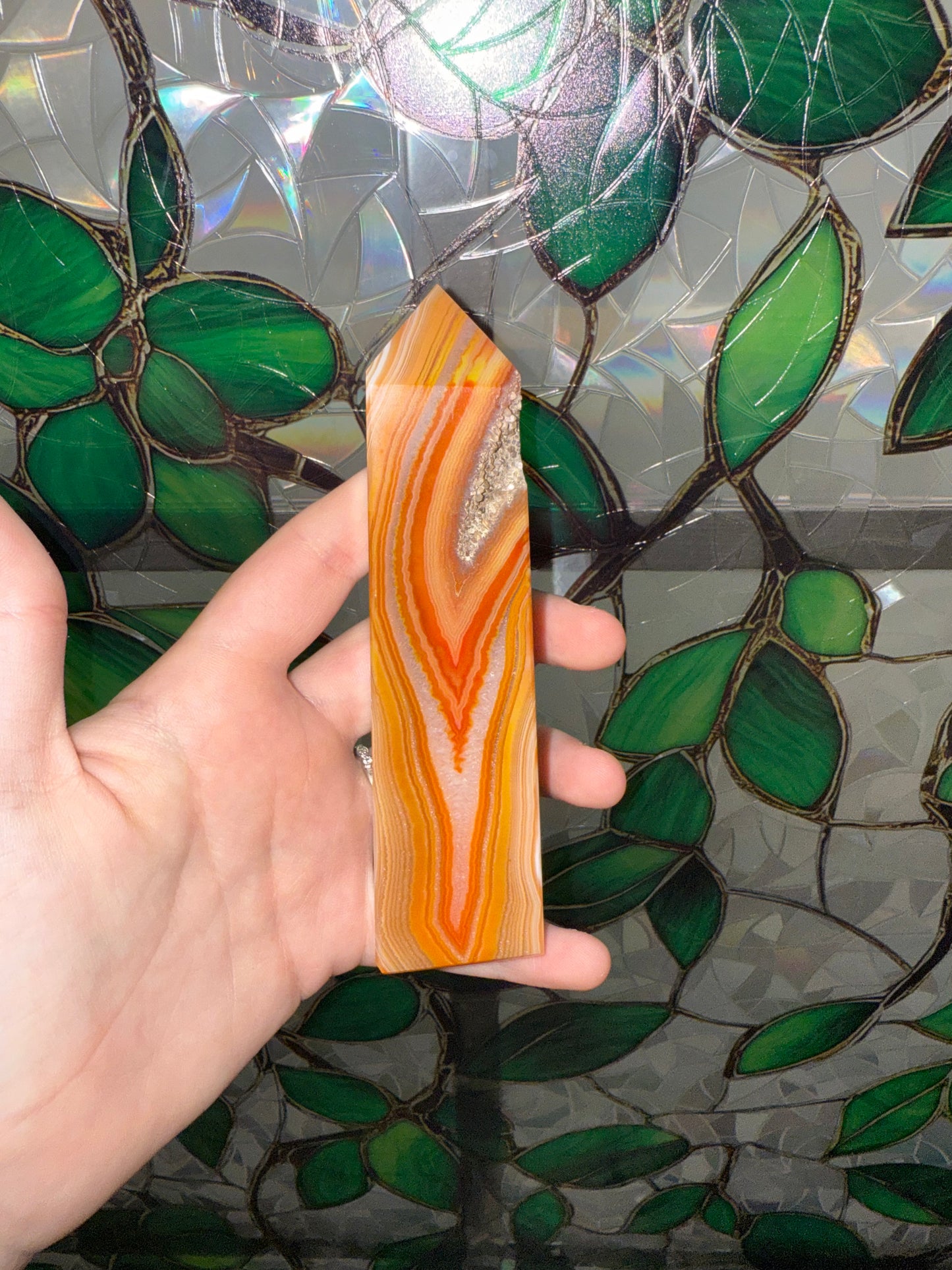 Carnelian Druzy Tower