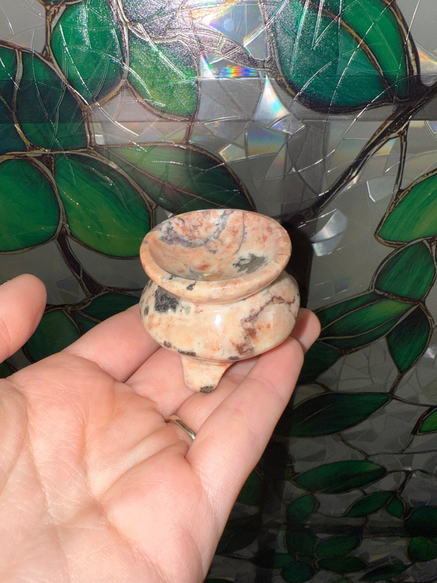 Rhodonite mini cauldron