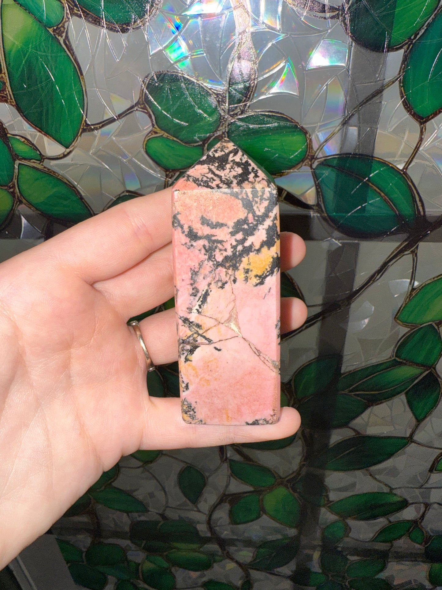Rhodonite tower