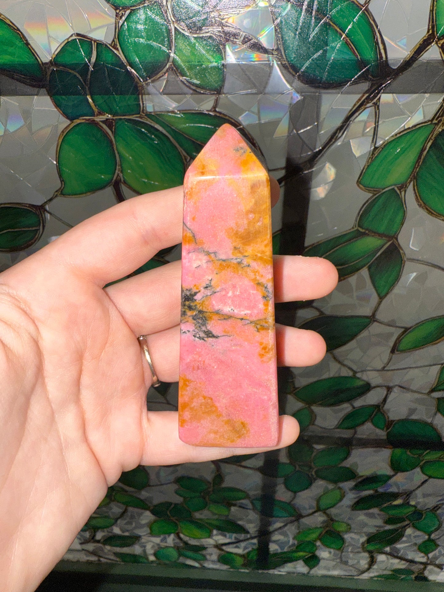 Rhodonite tower