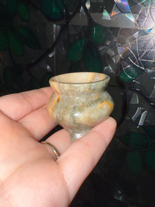 Peach Calcite cauldron