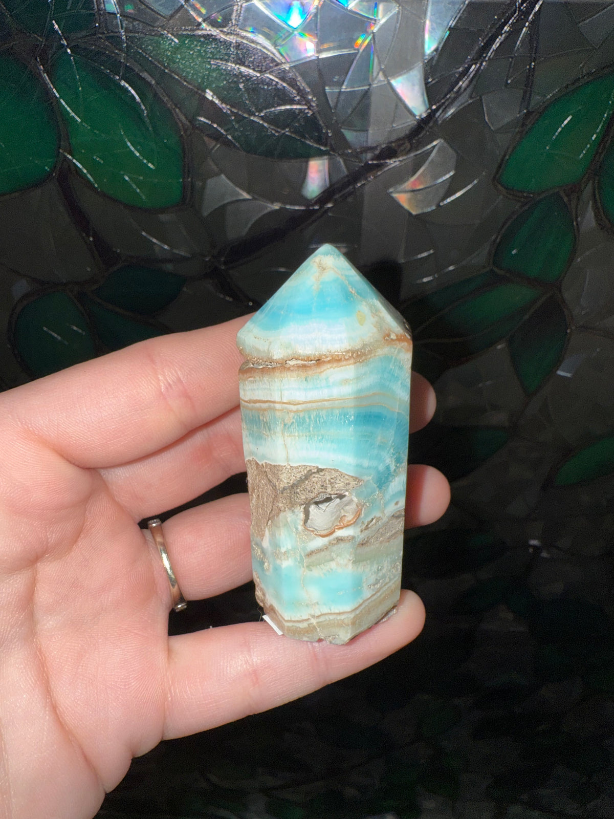 Blue Caribbean Calcite point